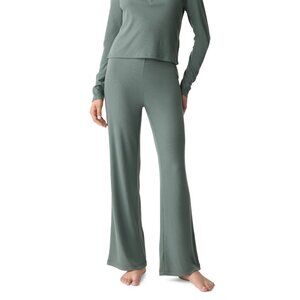 #978 Gap GapBody Women's Ribbed High-Rise Pajama Pants Or Top Distinct Green